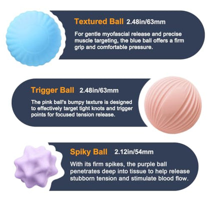 Silicone Massage Ball Set for Yoga and Myofascial Release - style: Silicone Massage Ball Set for yoga