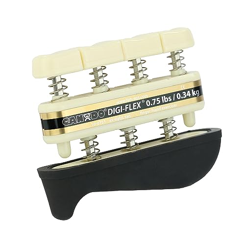 CanDo Digi-Flex Hand and Finger Exerciser Tan XX-Light Resistance - For Dexterity, Strength, and Flexibility for Fingers, Hands, and Forearms.