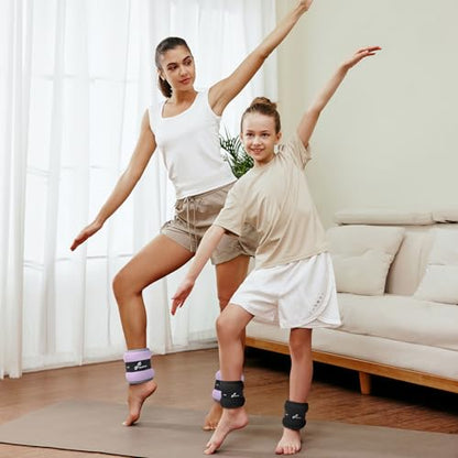 Sportneer Ankle Wrist Weights for Women Men, Pair of 1/2/4/6/10 LB Wearable Leg Arm Weights for Walking, Running, Pilates, Strength Training, Physical Therapy & Home Fitness