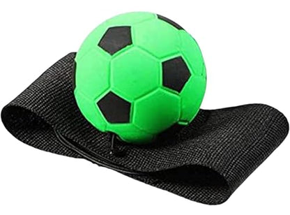 Green Wrist Return Ball Rubber Sport Ball with Wrist Strap and String Rebound Bouncy Balls Wrist Rebound on Elastic String Exercise Play, Sports Reaction Balls