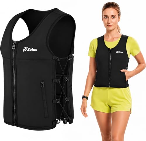 ZELUS Weighted Vest Woman, Adjustable Weighted Vest 1-10lb/ 1-15lb with Removable Z-Fit Soft Iron Weights, for Weight Loss Running Walking Rucking Strength Training, Reflective & Pocket Design - size: 15LB&M
