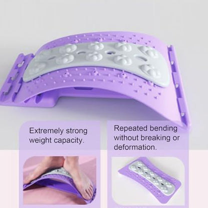 Lumbar Board - Adjustable Arc Traction Massager, Lower Back Stretcher Lumbar Support | Muscle Relaxation, Discomfort Relief, Recovery, Post-Workout, Office, Travel, School | Men, Women, Elderly