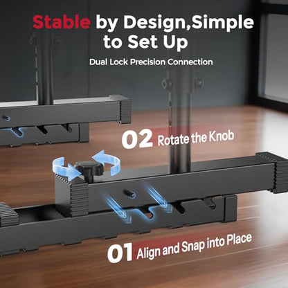 SPORTSROYALS DP2 Dip Station, 600LBS Heavy Duty Dip Bar, Height & Width Adjustable Dip Bar Station, Parallel Bars with Dual-Sided Connectors, Calisthenics Equipment for Full Body Strength Training