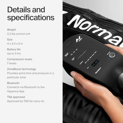 Hyperice Normatec 3 - Recovery System with Patented Dynamic Compression Massage Technology (Normatec 3 Full Body (Standard Legs + Hips + Arms)