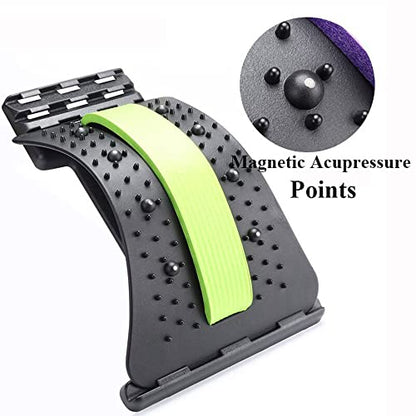 Plantar Fasciitis Relief Back Stretcher Posture Massager for Back Relaxation Pain Relief Back Massager Magic Stretcher Fitness Stretch Equipment(Green) - color: Green