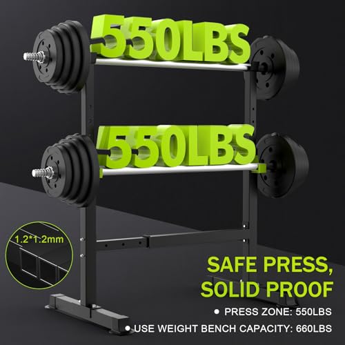 FitinOne Adjustable Folding Weight Bench for Home Gym, 660 lbs Capacity Multi-Functional Workout Bench Sturdy Durable for Full Body - color: Black-Green