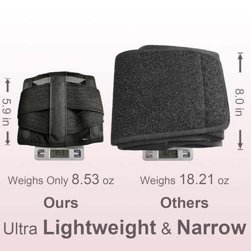 Ultra Breathable & Thin Back Brace for Lower Back Pain – Lightweight, Adjustable Back Brace Belt for Women and Men | Comfortable Lumbar Compression Brace for Sciatica, Scoliosis, Wear Under Clothing