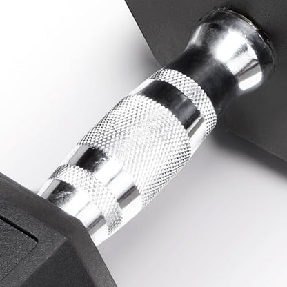 Marcy Classic Rubber Hex Dumbbell with Knurled Grip for Strength Training and Bodybuilding, 5lb - 50lb Single Dumbbell for Exercise & Fitness, Sold Individually - style: 45lb, Single