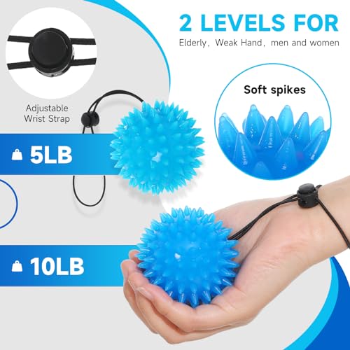 Hand Exerciser Finger Strengthener Balls, Stress Balls Squeeze Balls