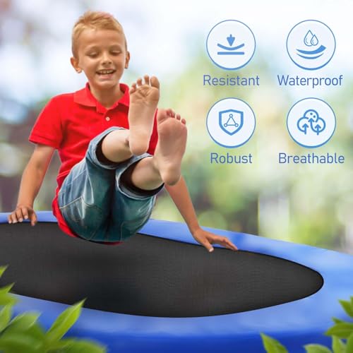 ANCHEER Trampoline, Mini Trampoline with Adjustable Handle -Indoor/Outdoor Rebounder for Kids & Toddlers, 56'' Safe Oval Fitness Trampoline with Bar for Home Fun