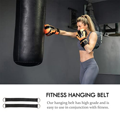 DECHOUS 3pcs Fitness Hanging Straps for Pull-Up Assist Heavy-Duty Gymnastic Ring Belt Adjustable Exercise Suspension Kit for Strength Training and Home Workouts