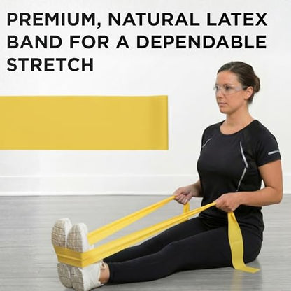 THERABAND Resistance Band, Yellow, Light, 50-Yard Roll, Elastic Band for Strength Training, Stretching, Yoga, Pilates, Physical Therapy, Portable & Cut-to-Length, Color-Coded Levels