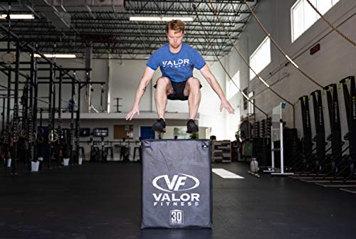 Valor Fitness Soft Plyobox – Foam Padded Plyometric Box for Strength and Conditioning Training, 20” x 24” x 30” for Jumping, Box Jumps & Home Gym Workout