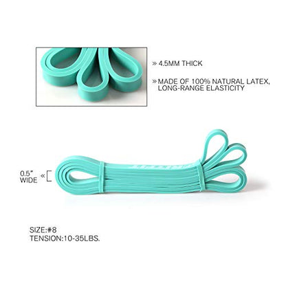 RitFit Pull Up Assist Band - Premium Resistance Band for Pull Up Assistance, Resistance Training, Body Stretching, Powerlifting, Mobility Training - color: Aqua
