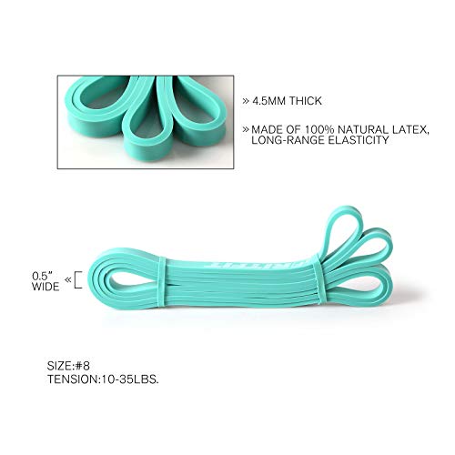 RitFit Pull Up Assist Band - Premium Resistance Band for Pull Up Assistance, Resistance Training, Body Stretching, Powerlifting, Mobility Training - color: Aqua