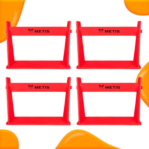 FORZA METIS Junior Foam Hurdles [Set of 4] – Adjustable Speed Training Hurdles for Young Athletes – Choice of 4 Vibrant Colors - color: Red