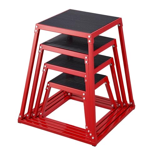 Plyometric Jump Boxes Set, 12/18/24/30 Inch Plyo Box for Fitness, Agility Training - 4 Piece Platform for Home Gym, Step Up Box for Strength Conditioning