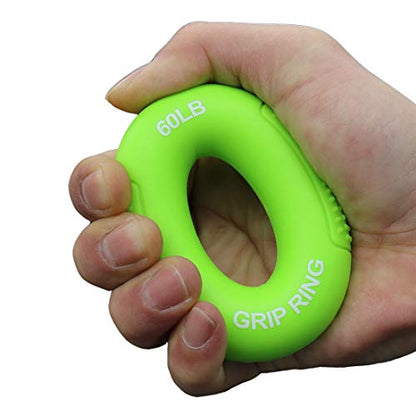 Boaton Hand Grips for Gym, Weightlifting, Pull-ups, Rock Climbing - Boys and Girls - color: 60LB-green