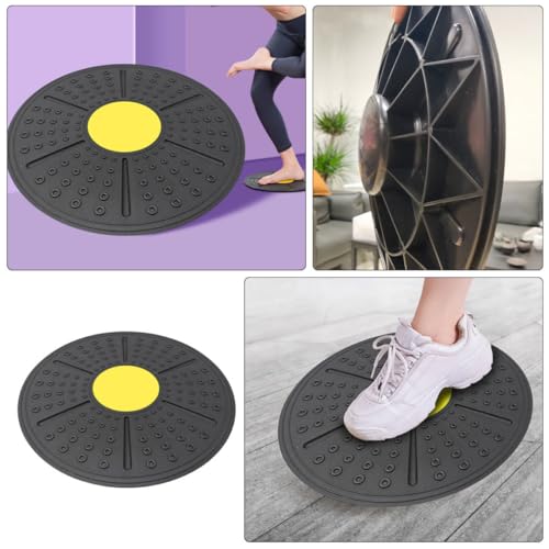 TOYANDONA Fitness Balance Board and Equilibrium Training Board with Non-slip Surface, Sturdy Yellow Balance Pedal for Indoor Yoga and Physical Therapy Exercises, Core Stability Trainer