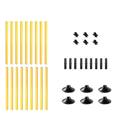 TNZMART 4.9 FT Agility Poles Adjustable Hurdles for Soccer Football Speed Training Equipment Track and Field - style: 3 groups