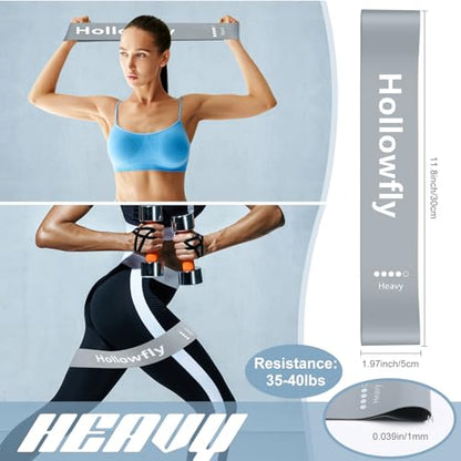 12 Pcs Latex Resistance Loop Exercise Bands for Booty Workout Stretch Exercise Bands Non Slip for Legs Squat Resistance Loop Women Men Starter Butt Hip Thigh Fitness
