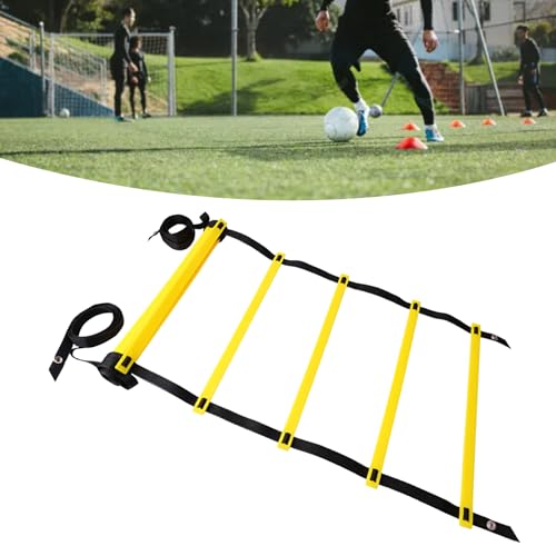 Agility Ladder Footwork Exercise Ladder Speed Training for Sports with Portable Design for Football Basketball Tennis Soccer Fitness Home Gym - size: 4 Meters and 8 Rung
