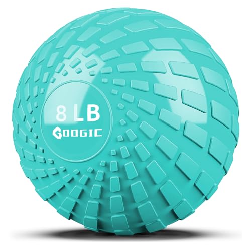 Slam Ball 8-10 lb Medicine Ball Weighted Balls for Exercise and Workout, Strength, Cardio, Cross-Training and Core Workouts - color: Green-1, size: 8 LB