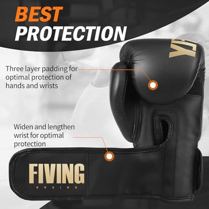 Boxing Gloves for Men Women Adults - color: Gold, size: 12oz