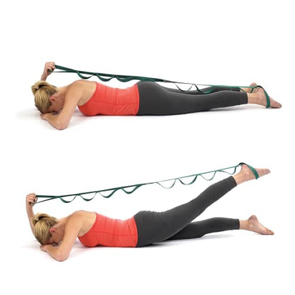OPTP The Original Stretch Out Strap with Exercise Book, for Flexibility and Mobility Exercises. Stretch Out Straps for Physical Therapy, Yoga Stretching Strap and Knee Therapy Strap. Made in the USA