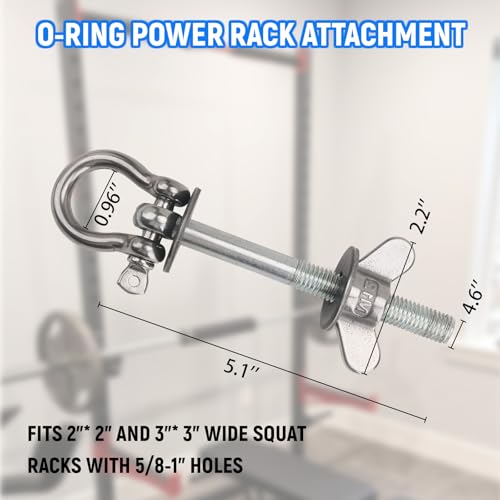 Band Pegs for Power Rack, Power Rack Attachments for Resistance Bands, O-Ring Attachment for Power Rack, Do Allkinds of Resistance-Band Workouts with Powerrack (2 Pack)