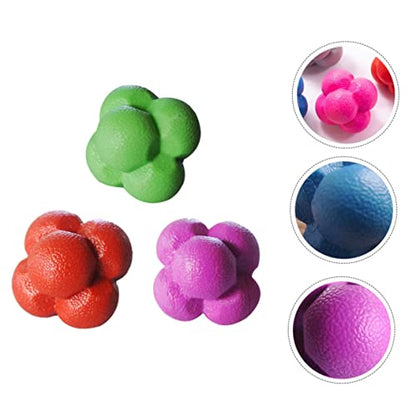 POPETPOP 3Pcs Hexagonal Reaction Ball Agile Training Ball for Fitness and Sports Reflexes Hand Eye Coordination Fun for All Ages Training Drills