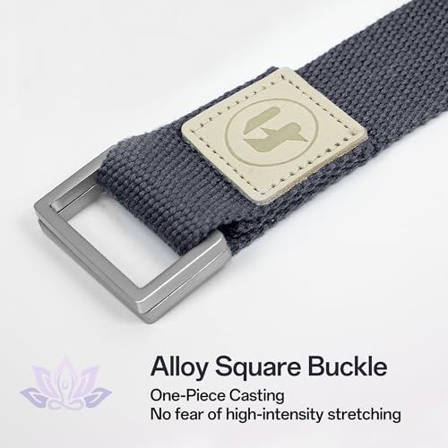 Yoga Straps 1.8M or 2.5M, Durable Cotton Yoga Straps for Stretching, Adjustable Yoga Belt Strap for Yoga, Dance, Gym Workouts