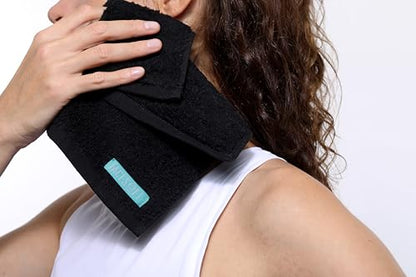 Eco Friendly Mini Gym Towels Accessories for Working Out - Sweat Towels for Gym, Fitness, Sports - Soft & Absorbent Cotton - No Synthetic Microfibers or Plastics - 3 Piece Exercise Towel Set