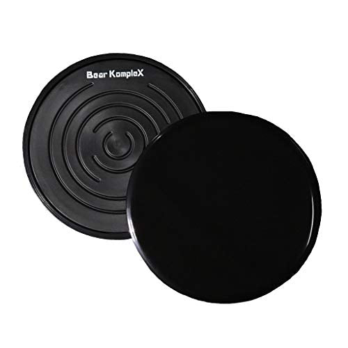 Bear KompleX Sliding Core Discs, 2-Pack Dual-Sided Fitness Sliders for Home Workouts, Exercise on Hardwood or Carpeted Surfaces, Strengthen Core and Improve Balance, Includes Home-Workout PDF
