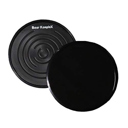 Bear KompleX Sliding Core Discs, 2-Pack Dual-Sided Fitness Sliders for Home Workouts, Exercise on Hardwood or Carpeted Surfaces, Strengthen Core and Improve Balance, Includes Home-Workout PDF