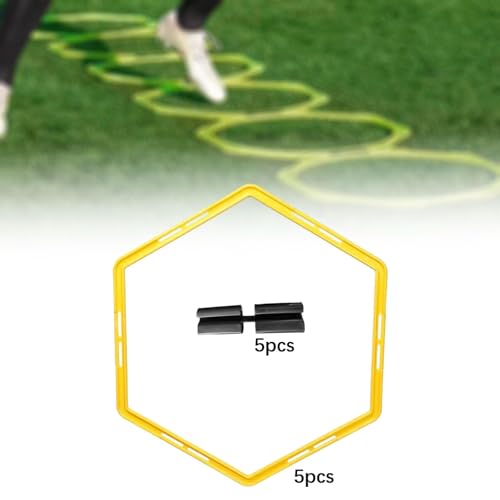 5pcs/ Hex Agility Ring Outdoor Exercise Ring Agility Footwork Training Ring Diameter 50cm