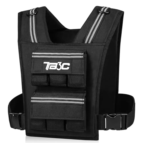Adjustable Weighted Vest Men and Women 20lbs/ 30lbs/ 40lbs Weights with Reflective Stripe, Weight Vest Woman Workout Vest for Strength Training,Running & Walking - size: 30 LB