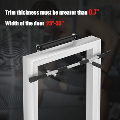 Pull Up Bar for Doorway, Portable Pull-up Bar for Strength Training, Body Fitness Workout Bar With Thickened Steel, Indoor Chin-Up Bar&Upper Body Workout Bar Fitness Trainer for Home and Gym