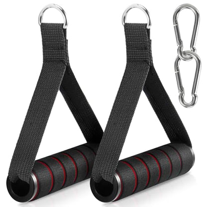 2 Pack Upgraded Exercise Handles, Gym Handle Equipment for Cable Machine Attachments, Strength Training Workout, Pilates, Home Gym, Resistance Bands, Heavy Duty Workout Accessories