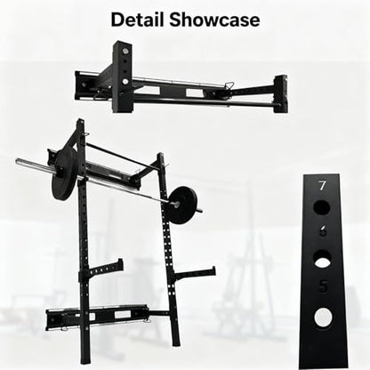 Fitvids Power Rack Squat Stand, 1000 Pound Capacity 3“ x 3” for Home & Garage Gym with J-Hooks, Multiple Styles
