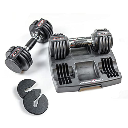 CAP ADJUSTABELL Adjustable Dumbbell Weights - Singles & Pairs | 12.5 lb, 25 lb & 55 lb | Multiple Handle Options - size: 12.5 lb - Honeycomb Chrome and Black Handle, style: Pair