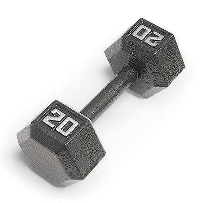 Marcy Cast Iron Hex Dumbbells Collection - Available size from 3-lb to 100-lb, SOLD INDIVIDUALLY - style: 20lbs