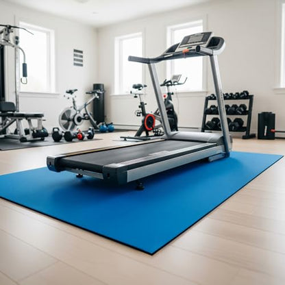 Rubber-Cal TFS-124 Treadmill Mats - color: Blue, size: 90" x 48" x 0.2"