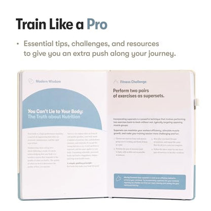 Dumbbell Transformation Journal & Elevate Exercise Cards Home Workout - style: Hardcover Journal, and Exercise Cards