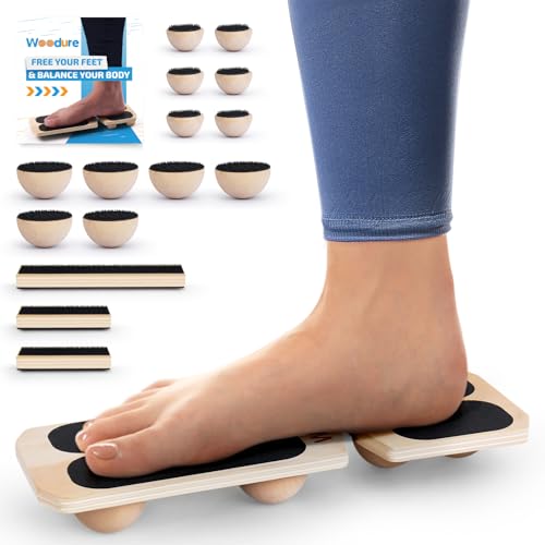 Ankle Strengthener 3 Optional Levels, Blackboard Foot Trainer for Sprained, Foot Strengthener Ankle Balance Board Suitable for Athletes, Injury Tehabilitation, Kids to The Elderly (with Instructions)