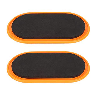 2Pcs Oval Fitness Sliding Disks, Yoga Slider for Carpet and Hard Floors, ABS Core Workout Sliders with Cloth Covers for Home Gym, Pilates, Lunges and Full Body Training