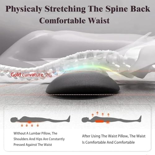 3 in 1 Electric Massage Lumbar Pillow, Equipped with Heating, Vibration, and Traction Functions Spine Triple Fusion Back Massager, Back Massager for Pain Relief deep Tissue