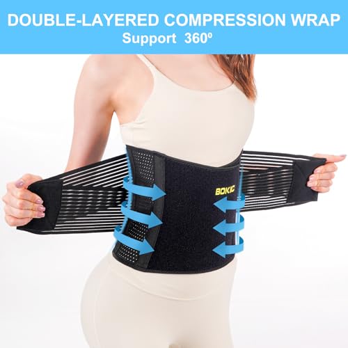 Back Brace for Women and Men, Back Support Belt for Lifting at Work, Back Stretcher for Lower back Pain Relief, Scoliosis, Sciatica,Herniated Disc,Protect Belt for Lumbar 04 Black-XXXL