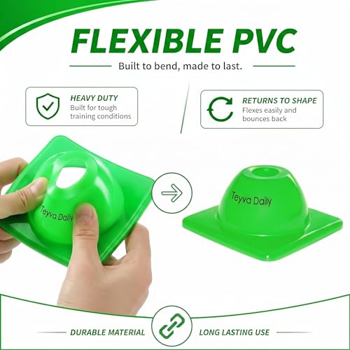 2" (15, 30 Pcs) Heavy Duty Agility Training Cones for Sports Agility Cones Indoor and Outdoor Games Mini Flexible PVC Cone for Soccer Basketball Coaching