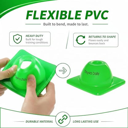 2" (15, 30 Pcs) Heavy Duty Agility Training Cones for Sports Agility Cones Indoor and Outdoor Games Mini Flexible PVC Cone for Soccer Basketball Coaching